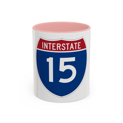 Interstate 15 (U.S. Highways) Accent Coffee Mug