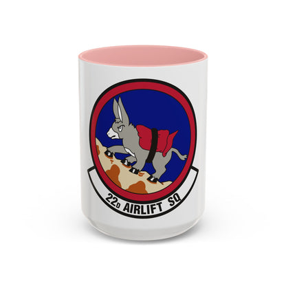 22d Airlift Squadron (U.S. Air Force) Accent Coffee Mug
