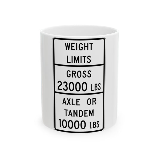 Texas MUTCD R12-4bT template (Texas) (Road Sign) White Coffee Mug