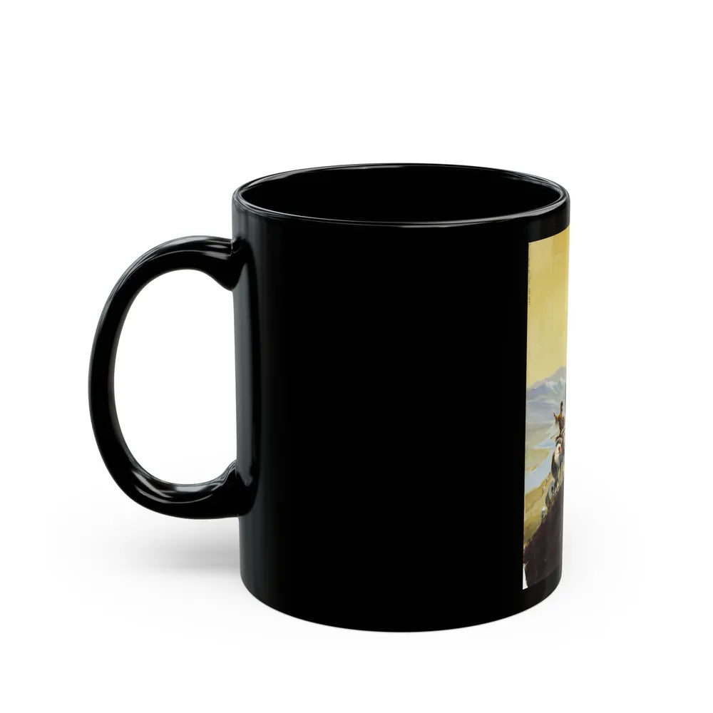 Crossing the Rockies, Classics Illustrated Cover (Gilberton, 1958) - Black Coffee Mug-Go Mug Yourself