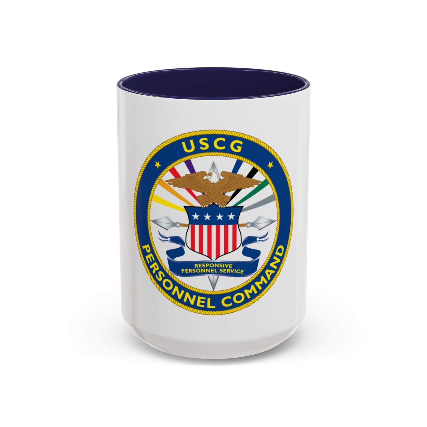 USCG Personnel Command (U.S. Coast Guard) Accent Coffee Mug