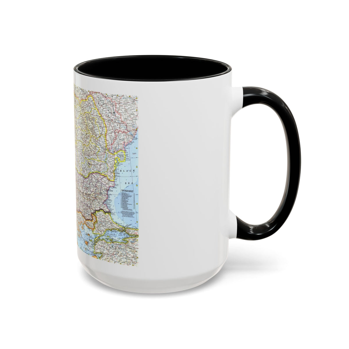 Europe - The Balkans (1962) (Map) Accent Coffee Mug