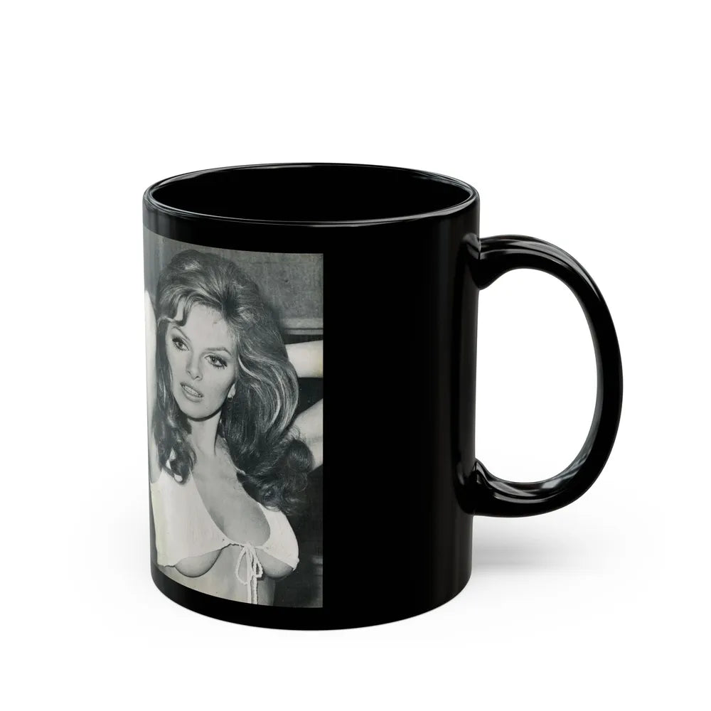 Julie Ege #211 (Vintage Female Icon) Black Coffee Mug-Go Mug Yourself