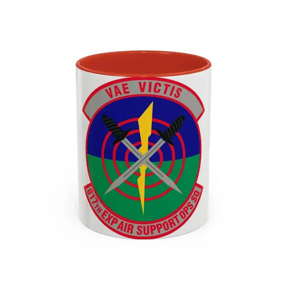 817th Expeditionary Air Support Operations Squadron (U.S. Air Force) Accent Coffee Mug 11oz Red - Go Mug Yourself