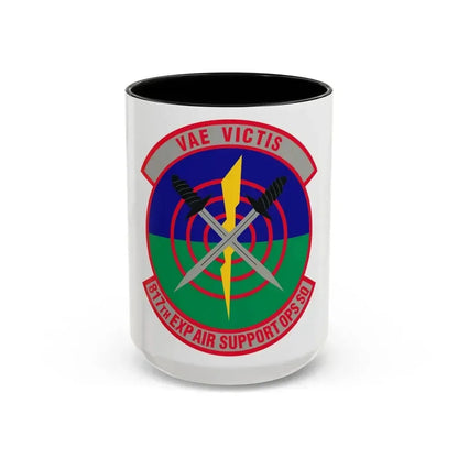 817th Expeditionary Air Support Operations Squadron (U.S. Air Force) Accent Coffee Mug 15oz Black - Go Mug Yourself