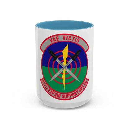 817th Expeditionary Air Support Operations Squadron (U.S. Air Force) Accent Coffee Mug 15oz Light Blue - Go Mug Yourself