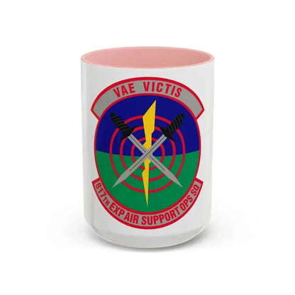 817th Expeditionary Air Support Operations Squadron (U.S. Air Force) Accent Coffee Mug 15oz Pink - Go Mug Yourself