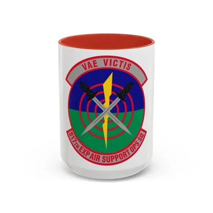817th Expeditionary Air Support Operations Squadron (U.S. Air Force) Accent Coffee Mug 15oz Red - Go Mug Yourself