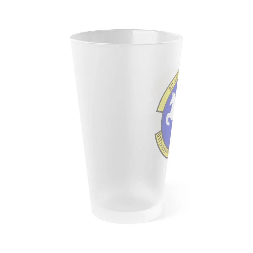 817th Expeditionary Airlift Squadron (U.S. Air Force) Frosted Pint Glass 16oz-Go Mug Yourself