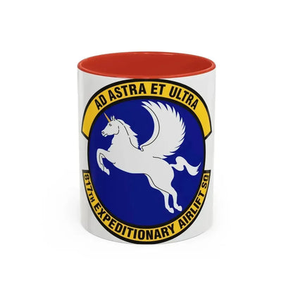 817th Expeditionary Airlift Squadron (U.S. Air Force) Accent Coffee Mug 11oz Red - Go Mug Yourself