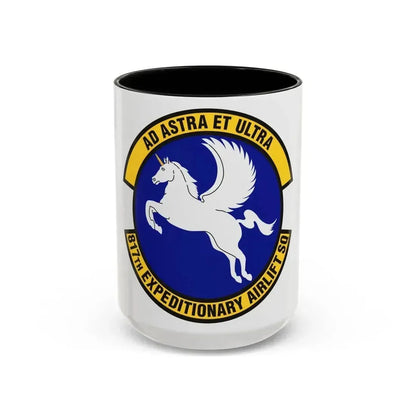 817th Expeditionary Airlift Squadron (U.S. Air Force) Accent Coffee Mug 15oz Black - Go Mug Yourself
