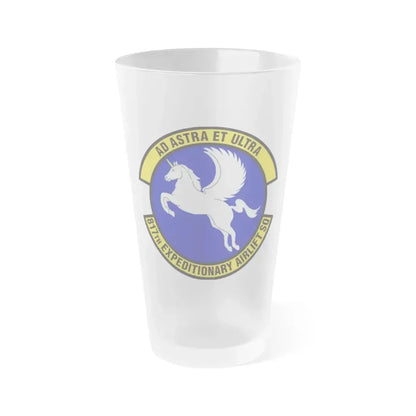 817th Expeditionary Airlift Squadron (U.S. Air Force) Frosted Pint Glass 16oz 16oz Frosted - Go Mug Yourself