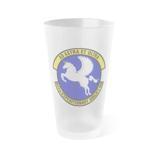 817th Expeditionary Airlift Squadron (U.S. Air Force) Frosted Pint Glass 16oz 16oz Frosted - Go Mug Yourself