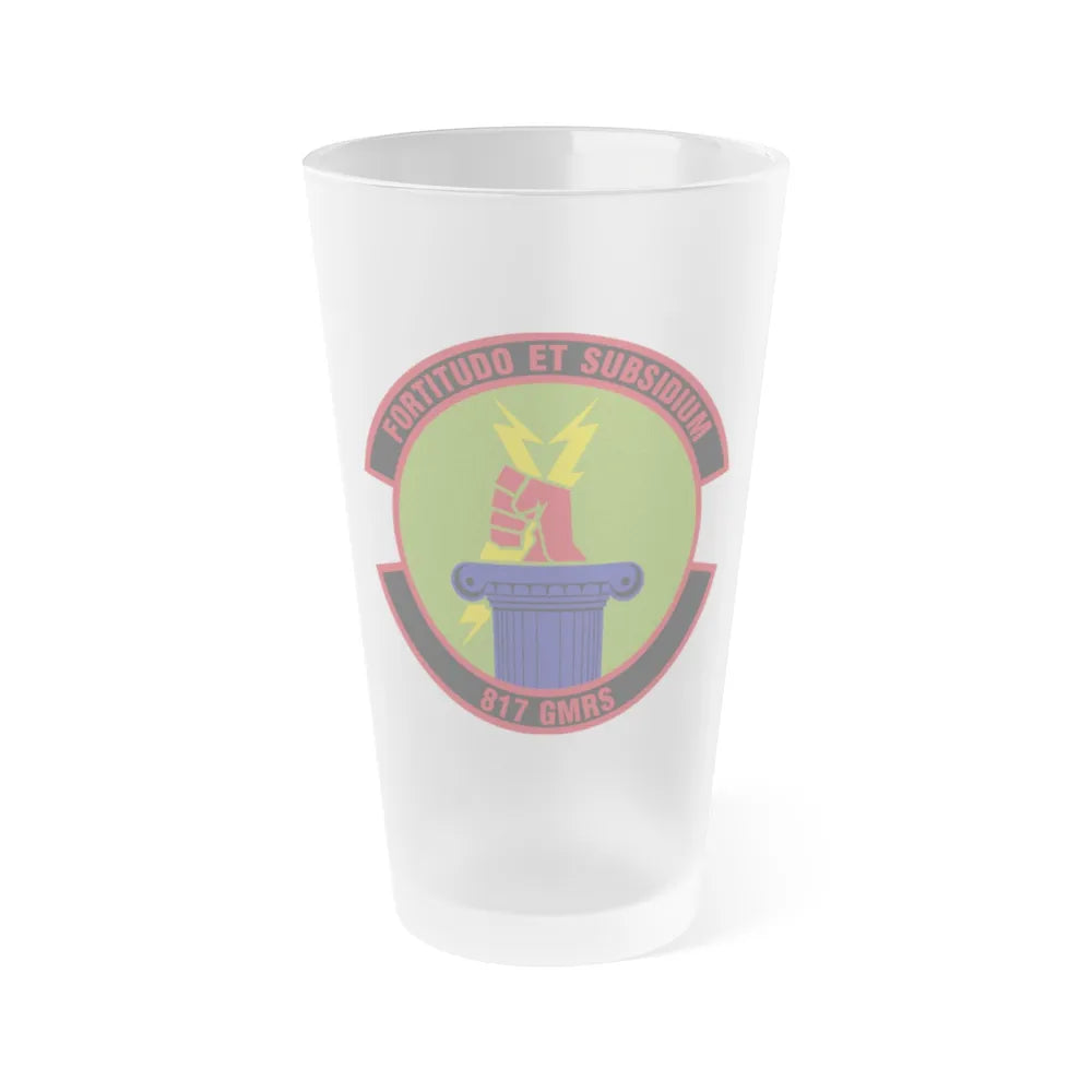 817th Global Mobility Readiness Squadron (U.S. Air Force) Frosted Pint Glass 16oz-16oz-Frosted-Go Mug Yourself