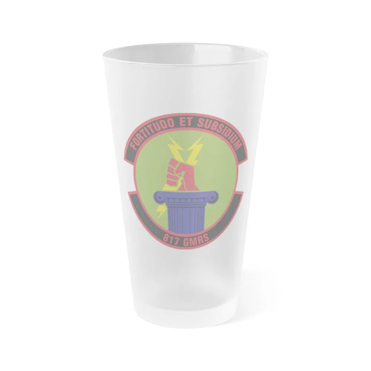 817th Global Mobility Readiness Squadron (U.S. Air Force) Frosted Pint Glass 16oz-16oz-Frosted-Go Mug Yourself