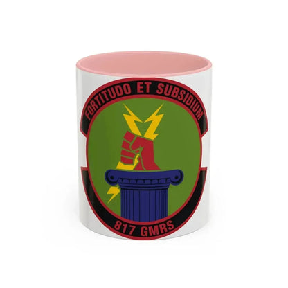 817th Global Mobility Readiness Squadron (U.S. Air Force) Accent Coffee Mug 11oz Pink - Go Mug Yourself