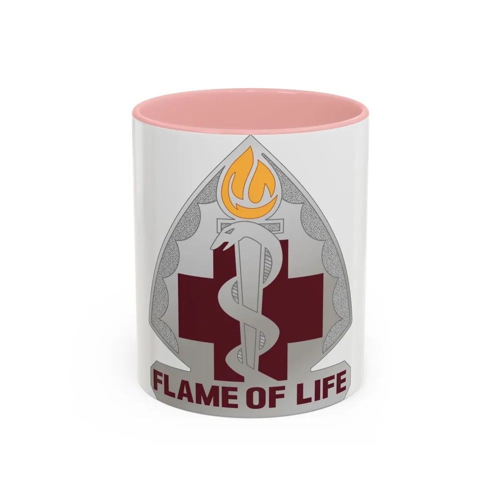 818 Medical Battalion (U.S. Army) Accent Coffee Mug-11oz-Pink-Go Mug Yourself