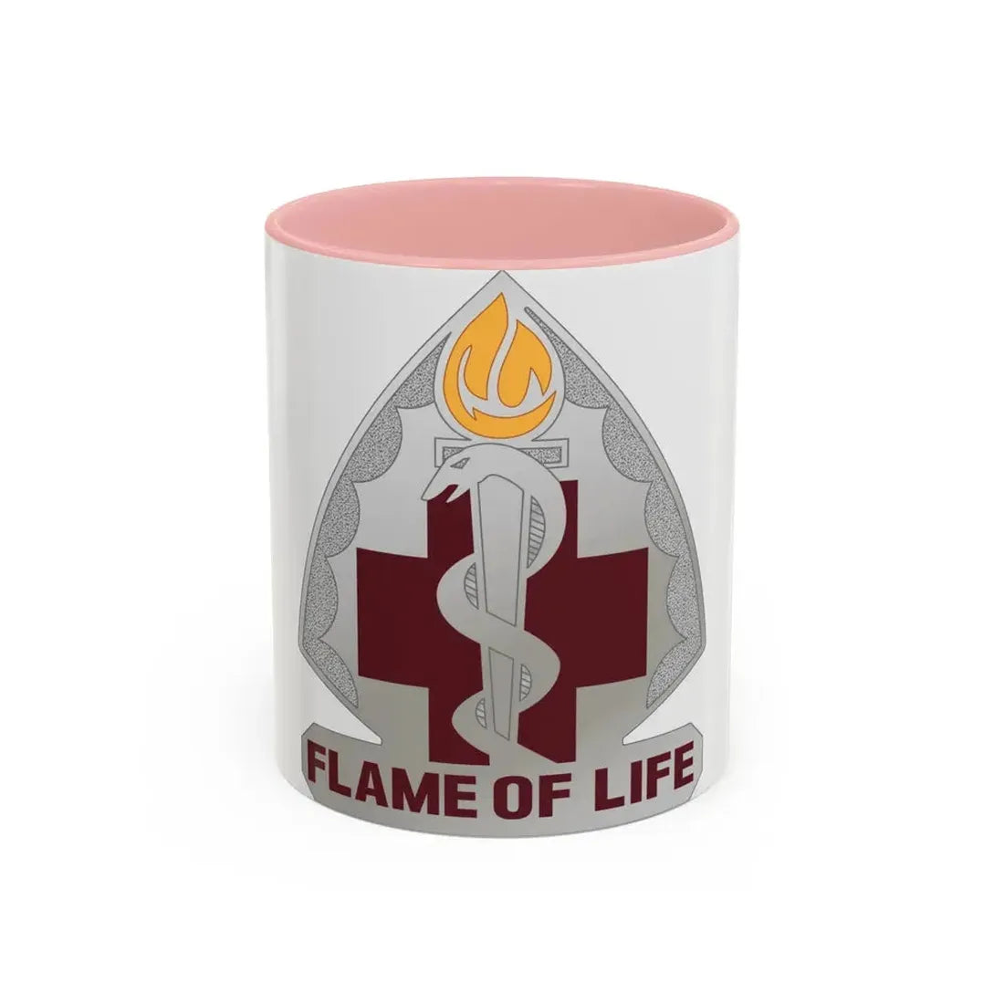 818 Medical Battalion (U.S. Army) Accent Coffee Mug 11oz Pink - Go Mug Yourself