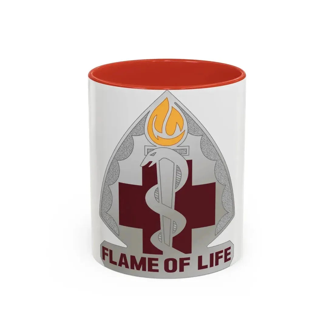 818 Medical Battalion (U.S. Army) Accent Coffee Mug 11oz Red - Go Mug Yourself