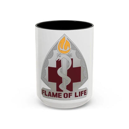 818 Medical Battalion (U.S. Army) Accent Coffee Mug 15oz Black - Go Mug Yourself