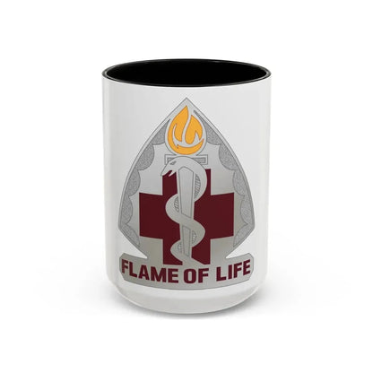 818 Medical Battalion (U.S. Army) Accent Coffee Mug 15oz Black - Go Mug Yourself