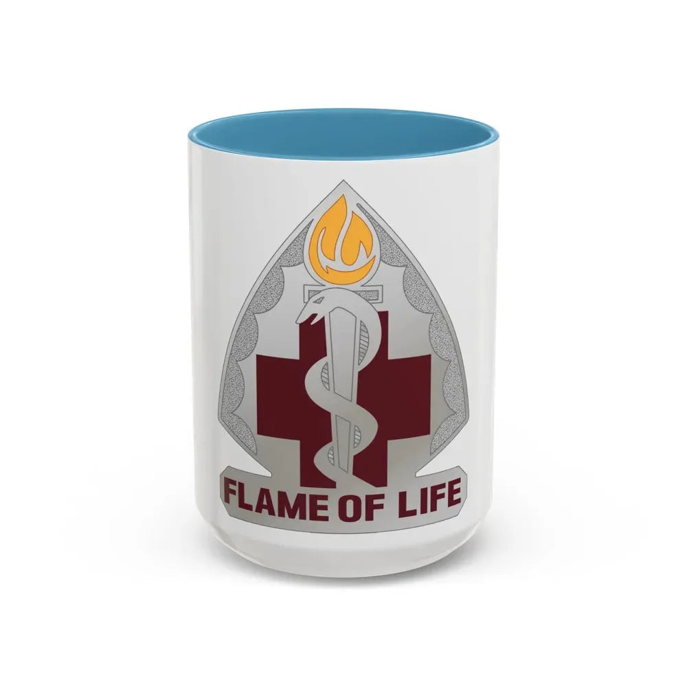 818 Medical Battalion (U.S. Army) Accent Coffee Mug 15oz Light Blue - Go Mug Yourself
