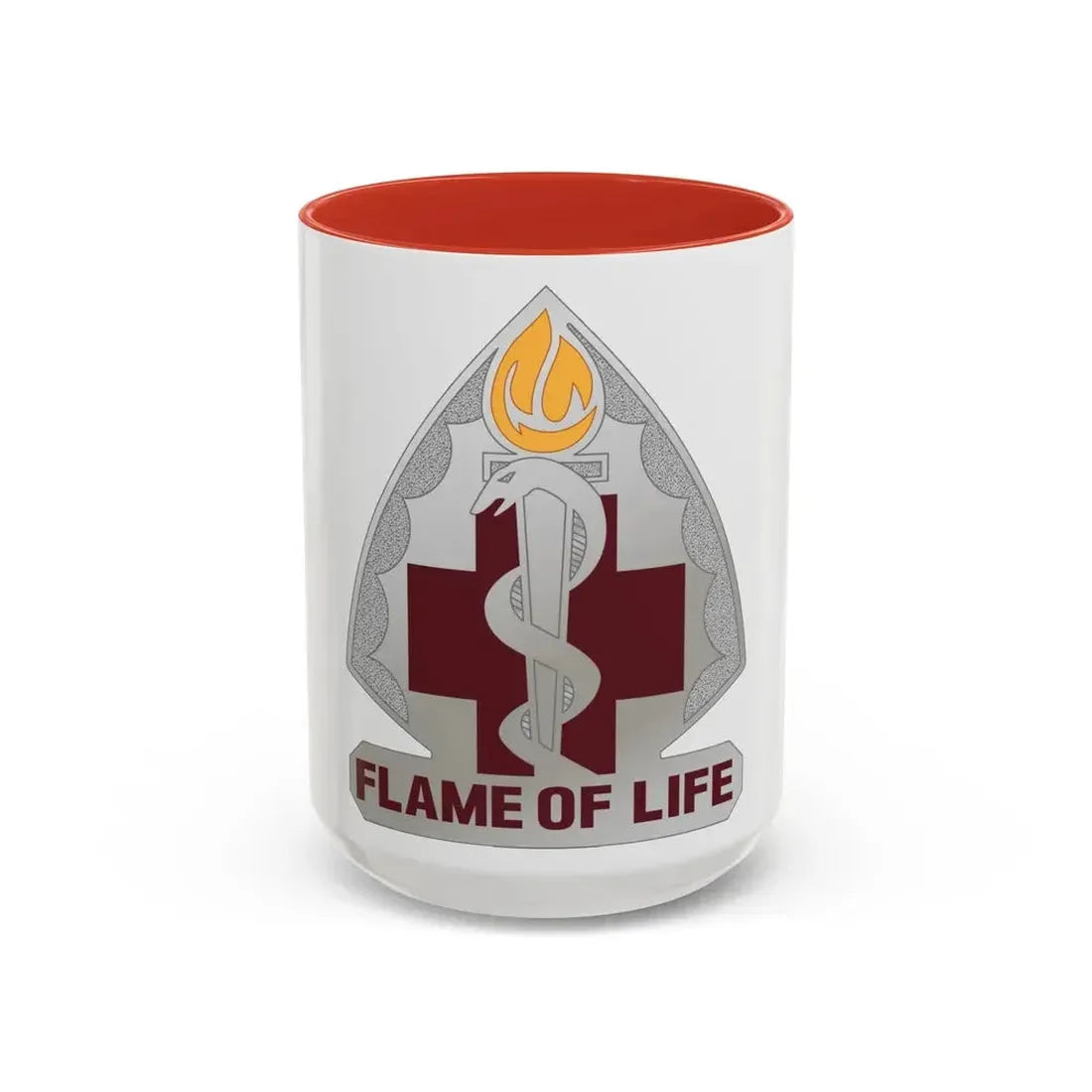 818 Medical Battalion (U.S. Army) Accent Coffee Mug 15oz Red - Go Mug Yourself