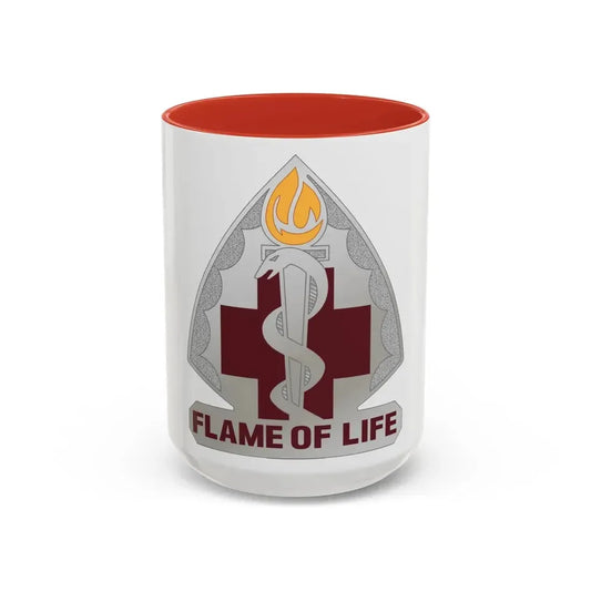 818 Medical Battalion (U.S. Army) Accent Coffee Mug 15oz Red - Go Mug Yourself