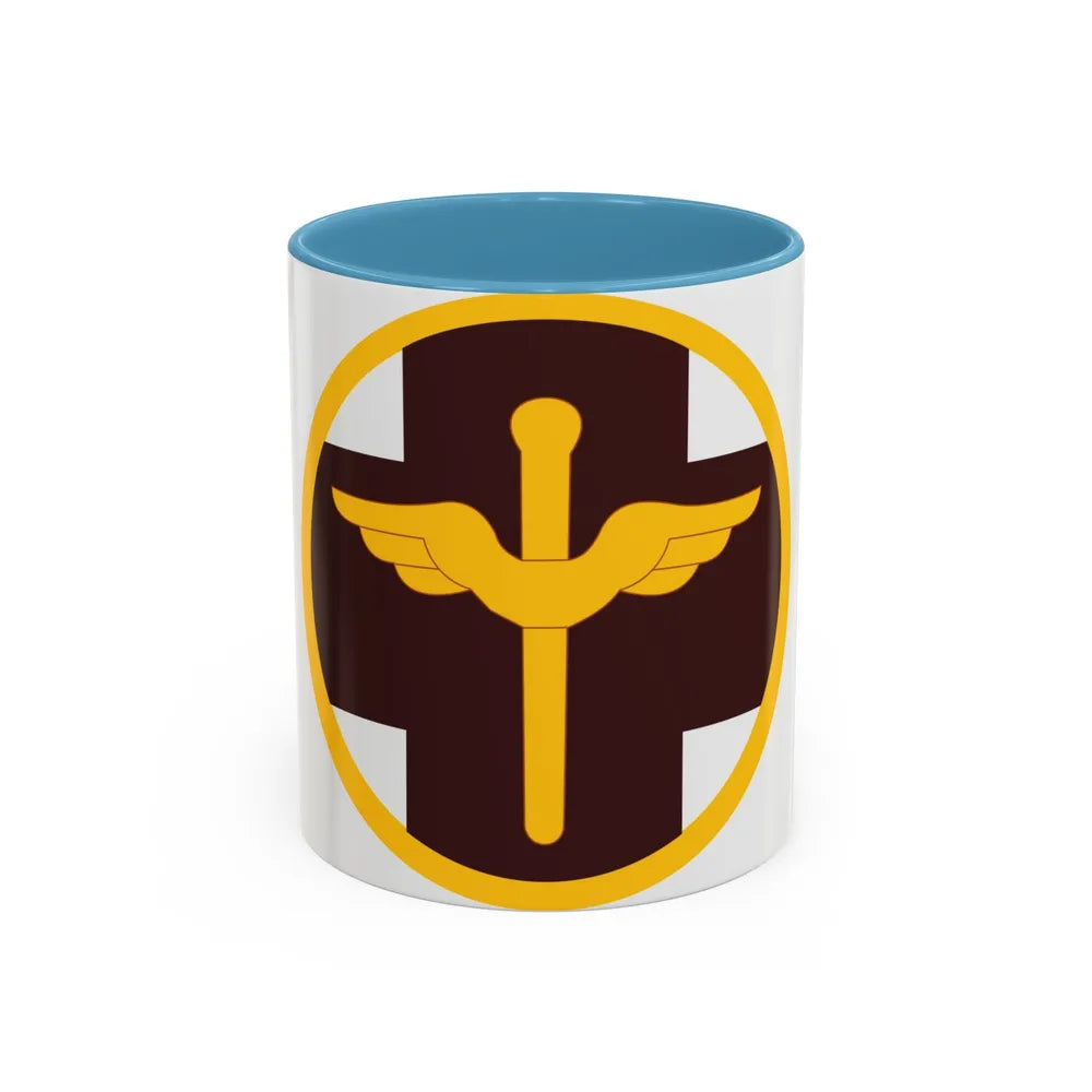 818 Medical Brigade (U.S. Army) Accent Coffee Mug-11oz-Light Blue-Go Mug Yourself