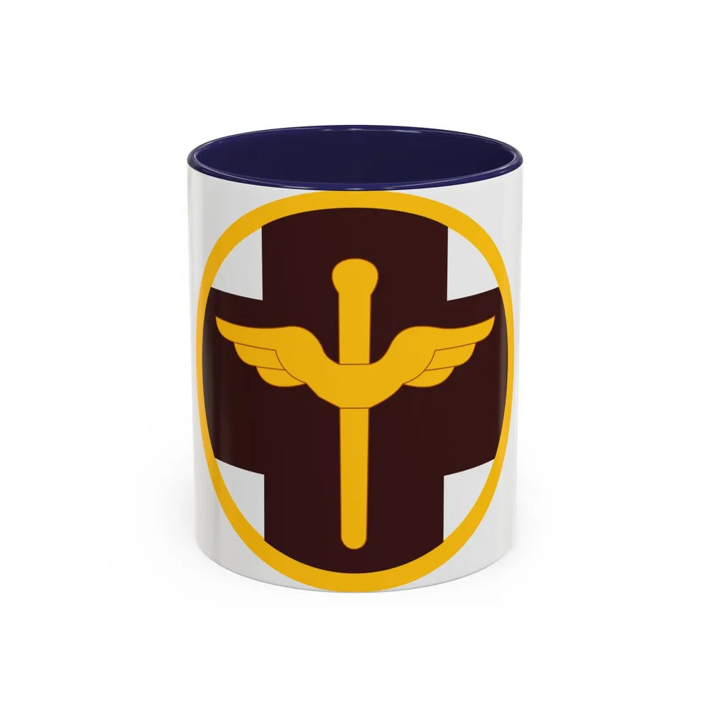 818 Medical Brigade (U.S. Army) Accent Coffee Mug-11oz-Navy-Go Mug Yourself