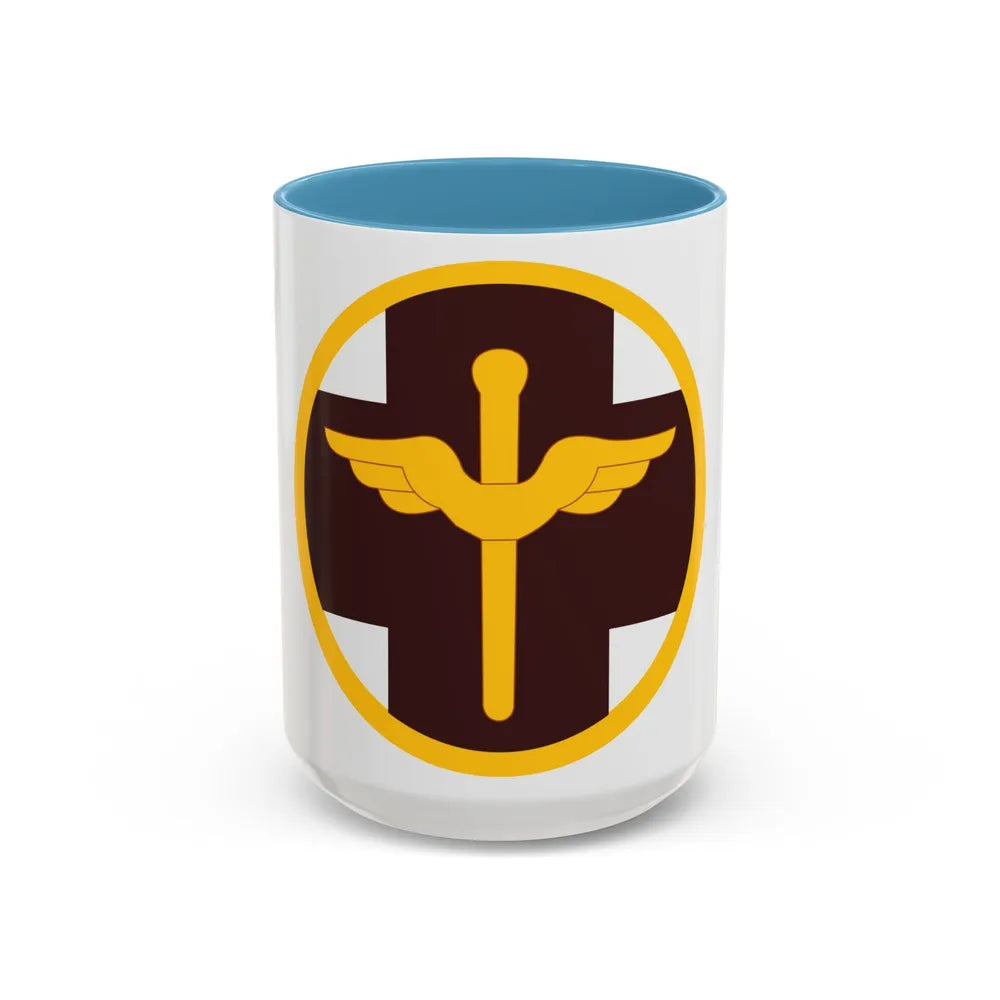 818 Medical Brigade (U.S. Army) Accent Coffee Mug-15oz-Light Blue-Go Mug Yourself