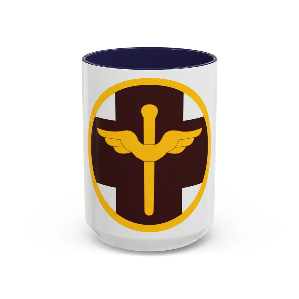 818 Medical Brigade (U.S. Army) Accent Coffee Mug-15oz-Navy-Go Mug Yourself