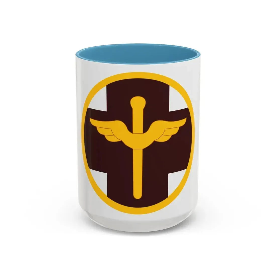 818 Medical Brigade (U.S. Army) Accent Coffee Mug 15oz Light Blue - Go Mug Yourself