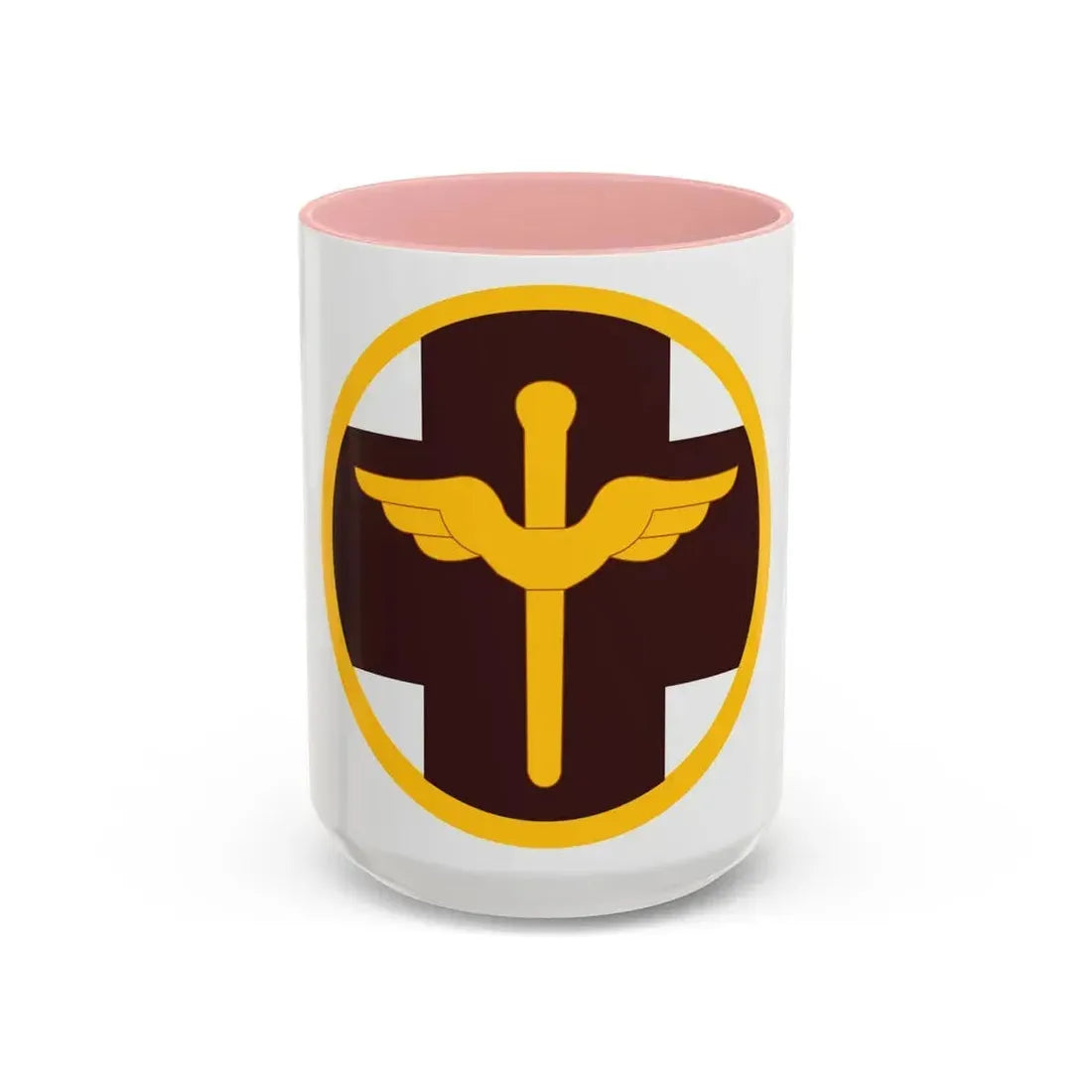 818 Medical Brigade (U.S. Army) Accent Coffee Mug 15oz Pink - Go Mug Yourself