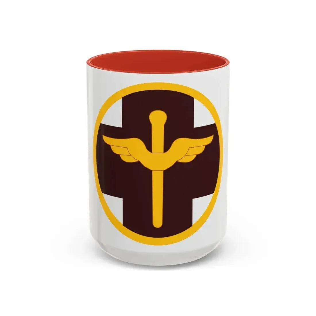 818 Medical Brigade (U.S. Army) Accent Coffee Mug 15oz Red - Go Mug Yourself