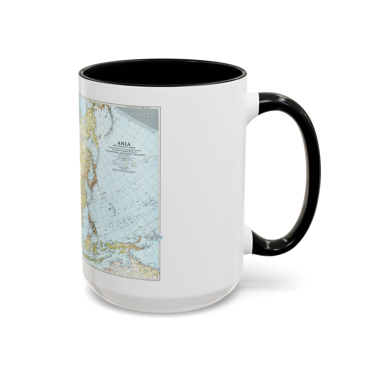 Asia and Adjacent Areas (1942) (Map) Accent Coffee Mug