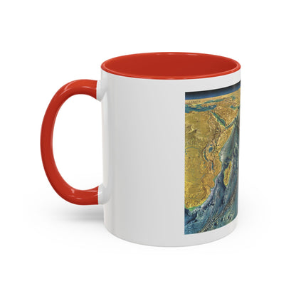 Indian Ocean Floor (1967) (Map) Accent Coffee Mug