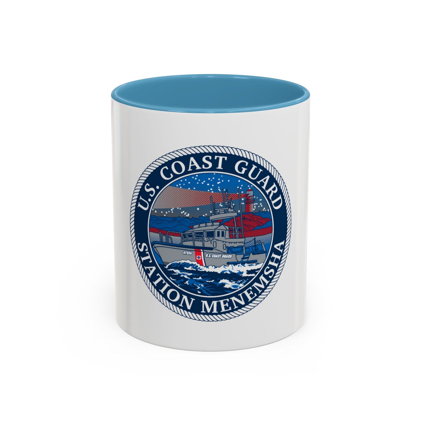 USCG STA MENEMSHA (U.S. Coast Guard) Accent Coffee Mug