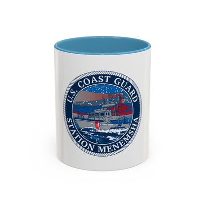 USCG STA MENEMSHA (U.S. Coast Guard) Accent Coffee Mug