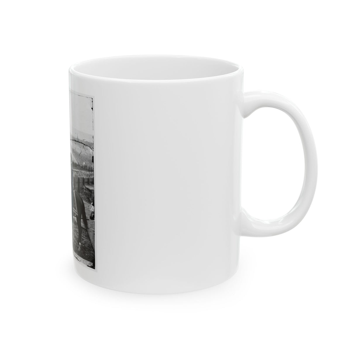 Atlanta, Ga. Gen. William T. Sherman On Horseback At Federal Fort No. 7 (U.S. Civil War) White Coffee Mug