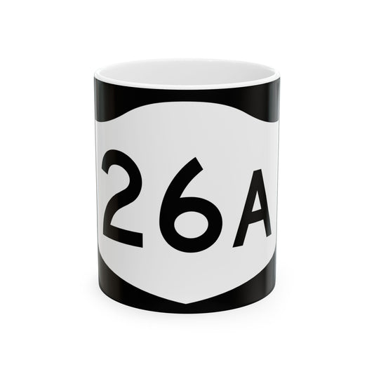 NY-26A (New York) (Road Sign) White Coffee Mug