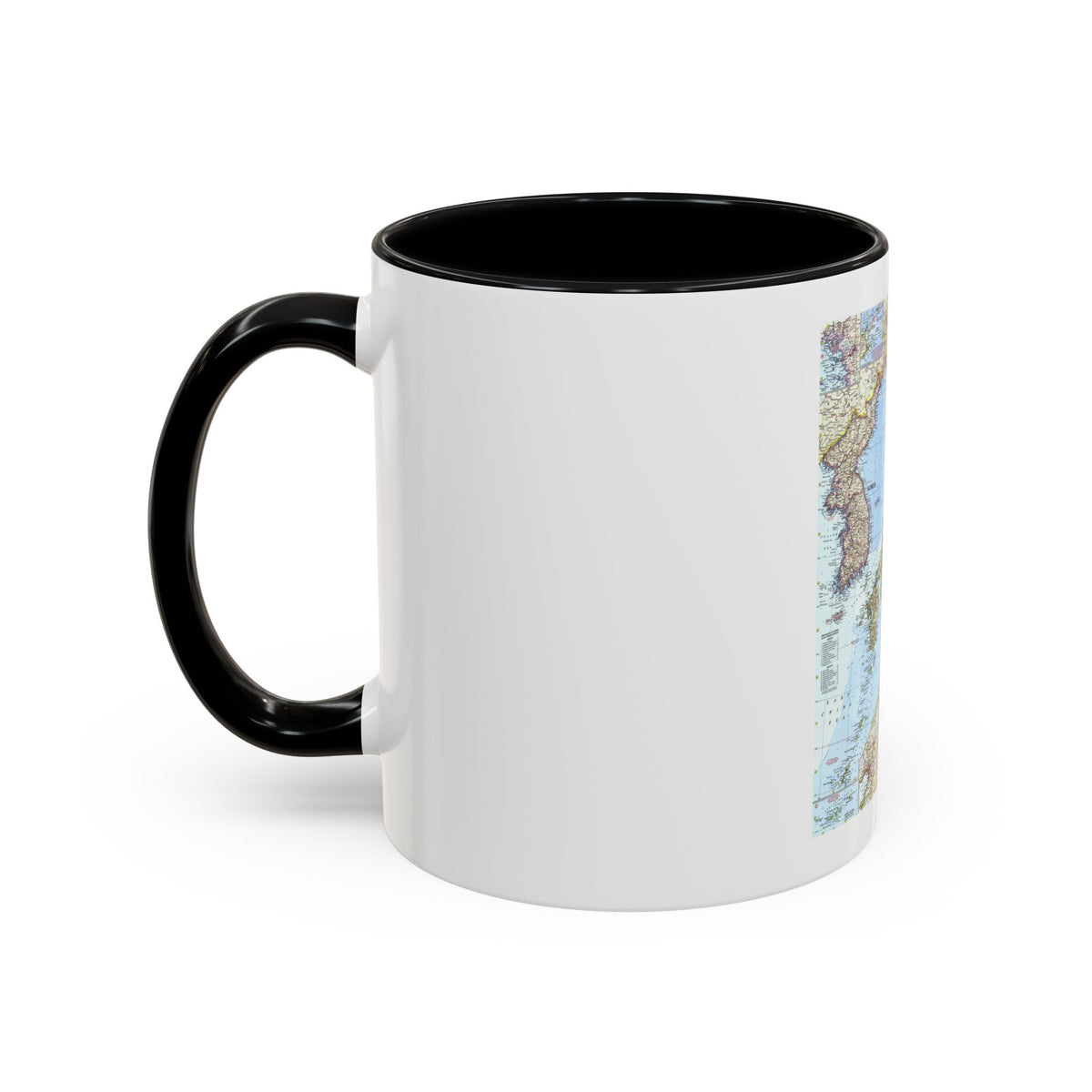 Japan and Korea (1960) (Map) Accent Coffee Mug