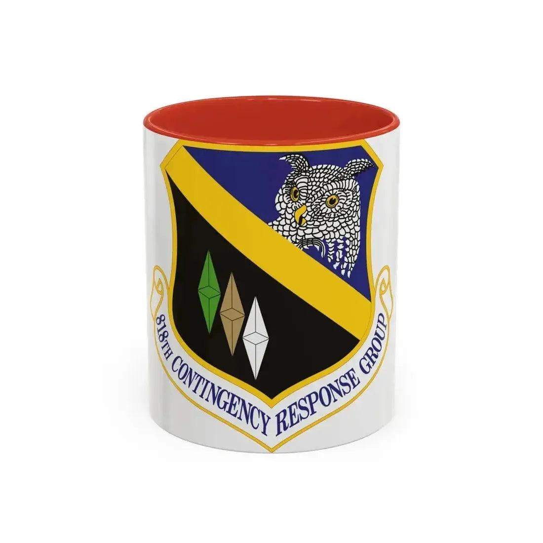 818th Contingency Response Group (U.S. Air Force) Accent Coffee Mug 11oz Red - Go Mug Yourself