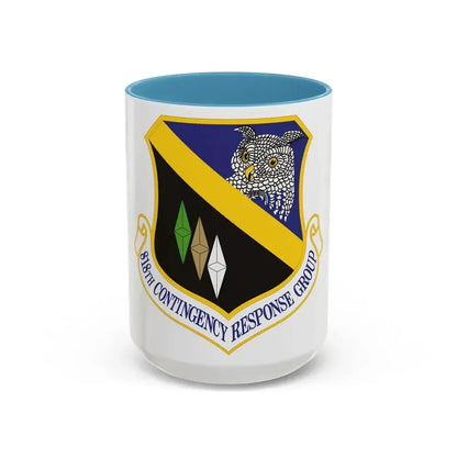 818th Contingency Response Group (U.S. Air Force) Accent Coffee Mug 15oz Light Blue - Go Mug Yourself