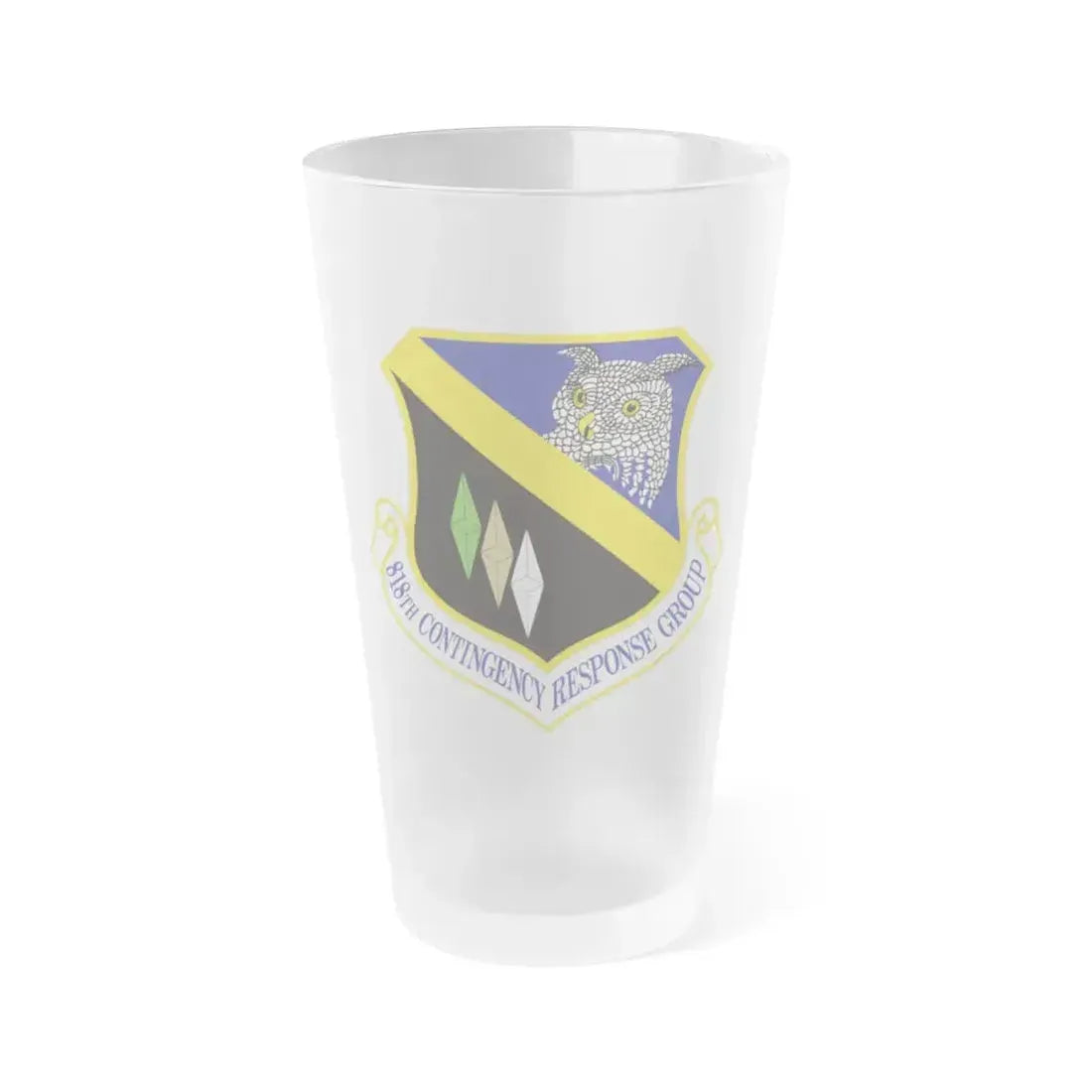 818th Contingency Response Group (U.S. Air Force) Frosted Pint Glass 16oz 16oz Frosted - Go Mug Yourself