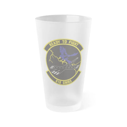 818th Global Mobility Readiness Squadron (U.S. Air Force) Frosted Pint Glass 16oz-16oz-Frosted-Go Mug Yourself