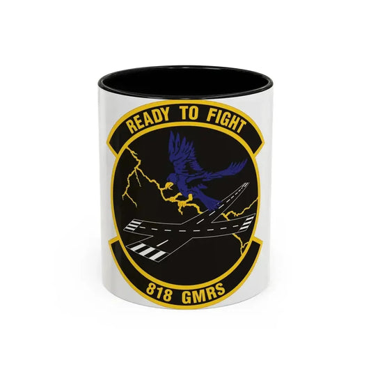 818th Global Mobility Readiness Squadron (U.S. Air Force) Accent Coffee Mug 11oz Black - Go Mug Yourself