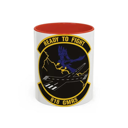 818th Global Mobility Readiness Squadron (U.S. Air Force) Accent Coffee Mug 11oz Red - Go Mug Yourself