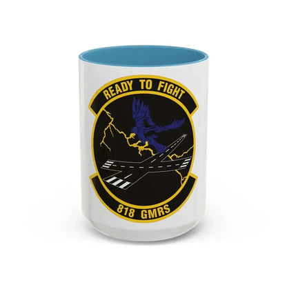 818th Global Mobility Readiness Squadron (U.S. Air Force) Accent Coffee Mug 15oz Light Blue - Go Mug Yourself