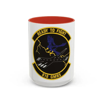 818th Global Mobility Readiness Squadron (U.S. Air Force) Accent Coffee Mug 15oz Red - Go Mug Yourself